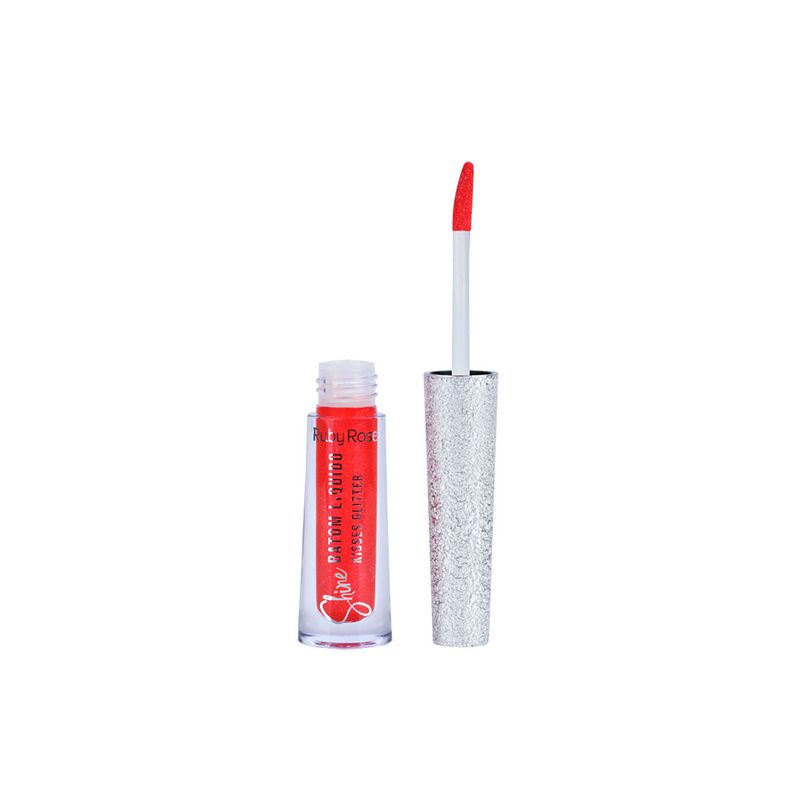 Batom-Liquido-com-Glitter-Ruby-Rose-Shine-Kisses-358-21-ml