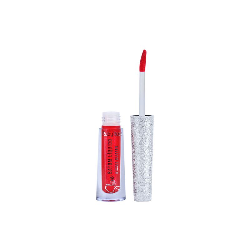 Batom-Liquido-com-Glitter-Ruby-Rose-Shine-Kisses-361-21-ml