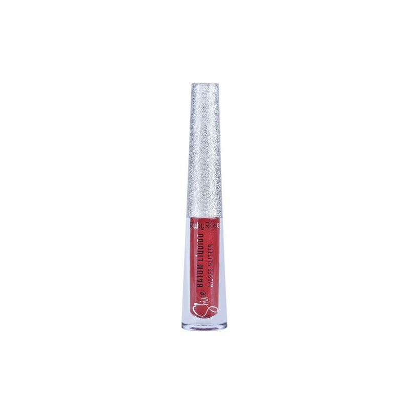 Batom-Liquido-com-Glitter-Ruby-Rose-Shine-Kisses-366-21-ml