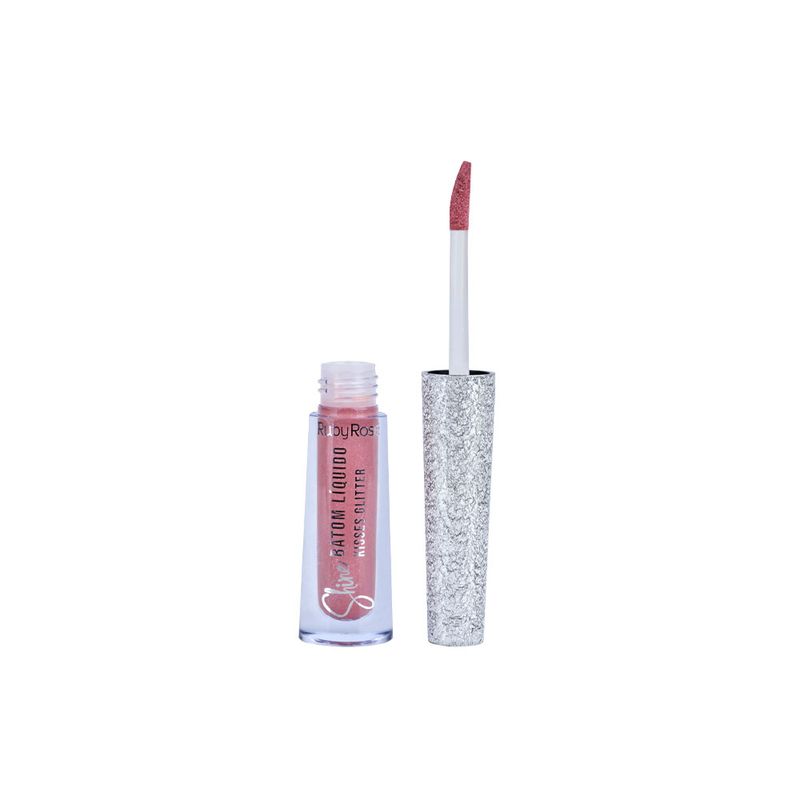 Batom-Liquido-com-Glitter-Ruby-Rose-Shine-Kisses-368-21-ml