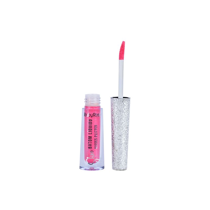 Batom-Liquido-com-Glitter-Ruby-Rose-Shine-Kisses-370-21-ml-