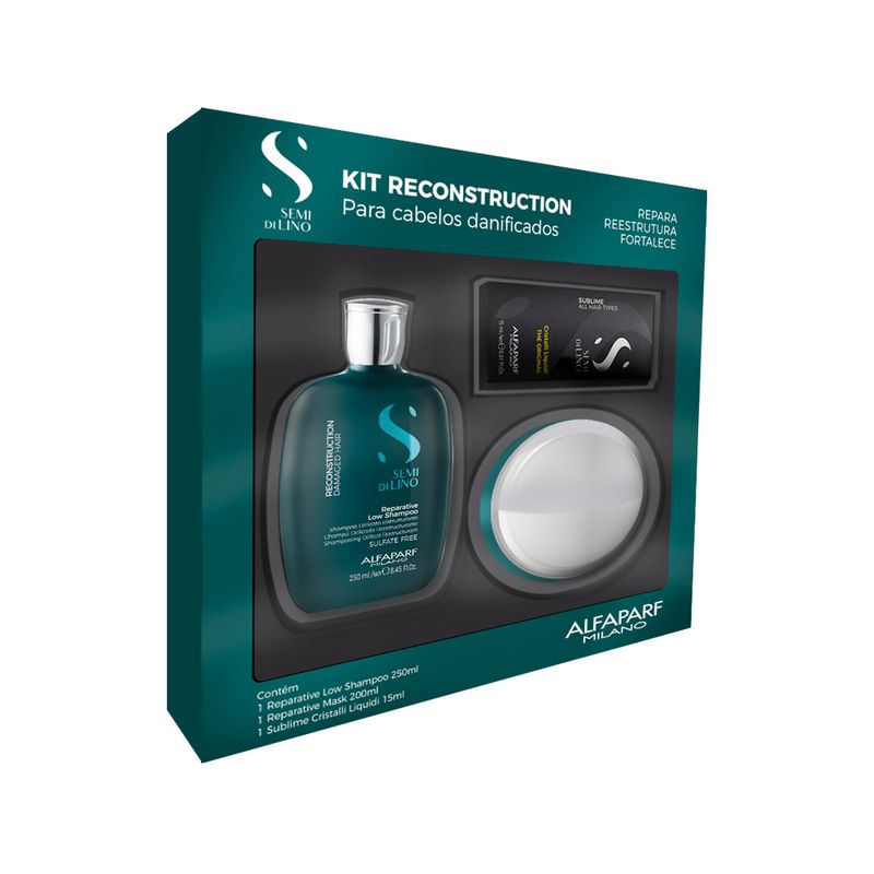 Kit-Alfaparf-Semi-Di-Lino-Reconstruction-Shampoo-250ml---Mascara-200ml---Oleo-Capilar-15ml