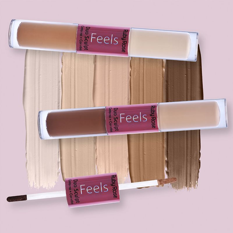 Corretivo-Liquido-Matte-Ruby-Rose-Duo-Sculpt-Feels-Chantilly-10-e-Avela-70-10-ml