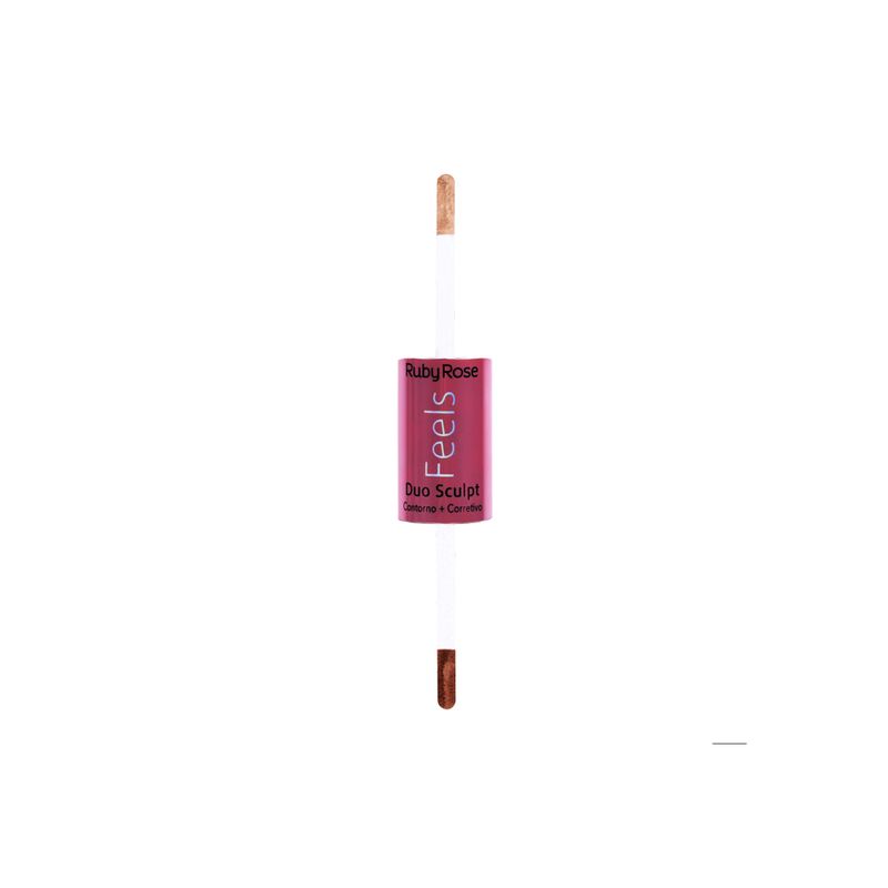 Corretivo-Liquido-Matte-Ruby-Rose-Duo-Sculpt-Feels-Mel-30-e-Coco-Queimado-20-10-ml