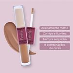 Corretivo-Liquido-Matte-Ruby-Rose-Duo-Sculpt-Feels-Mel-30-e-Coco-Queimado-20-10-ml