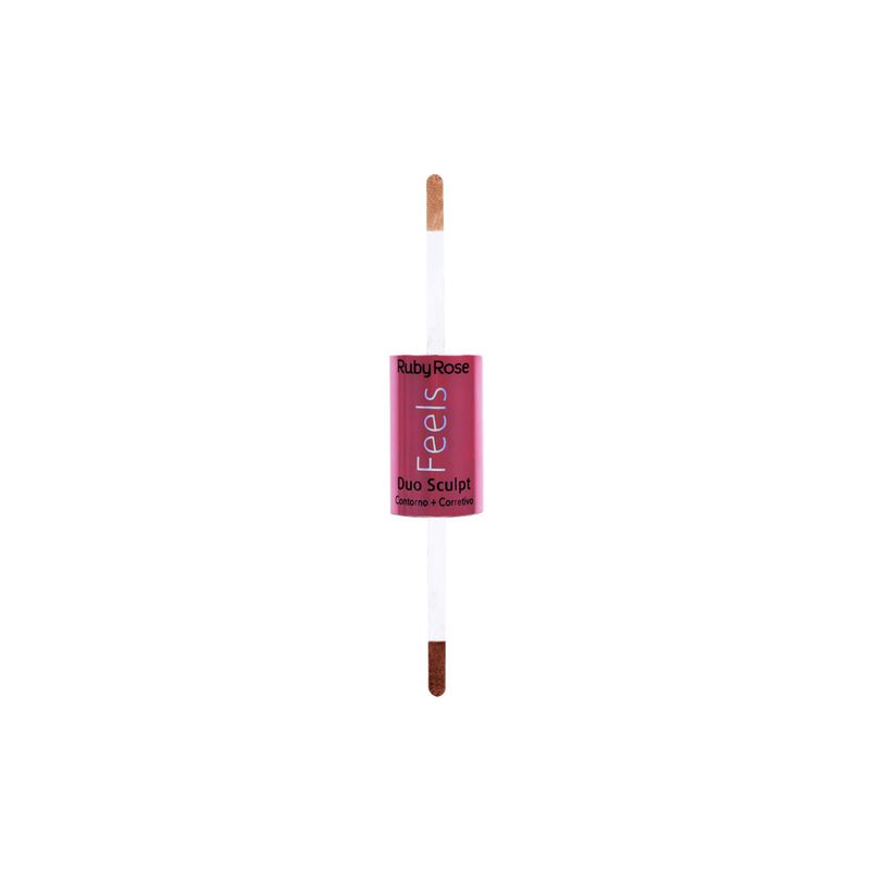 Corretivo-Liquido-Matte-Ruby-Rose-Duo-Sculpt-Feels-Castanha-20-e-Cacau-90-10-ml
