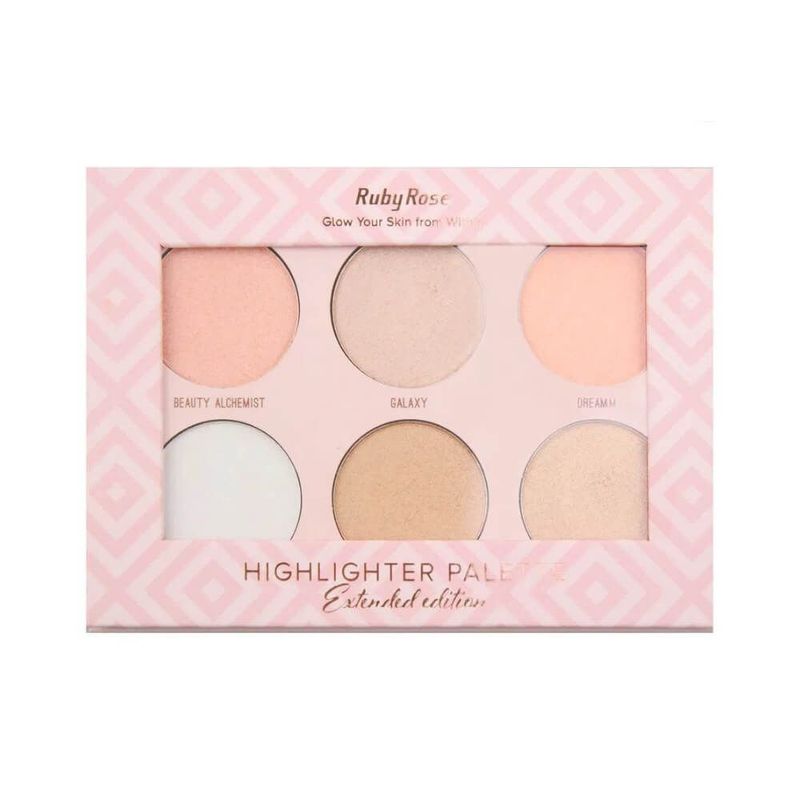 Paleta-de-Iluminador-Acetinada-Ruby-Rose-Highlighter-6-Shades