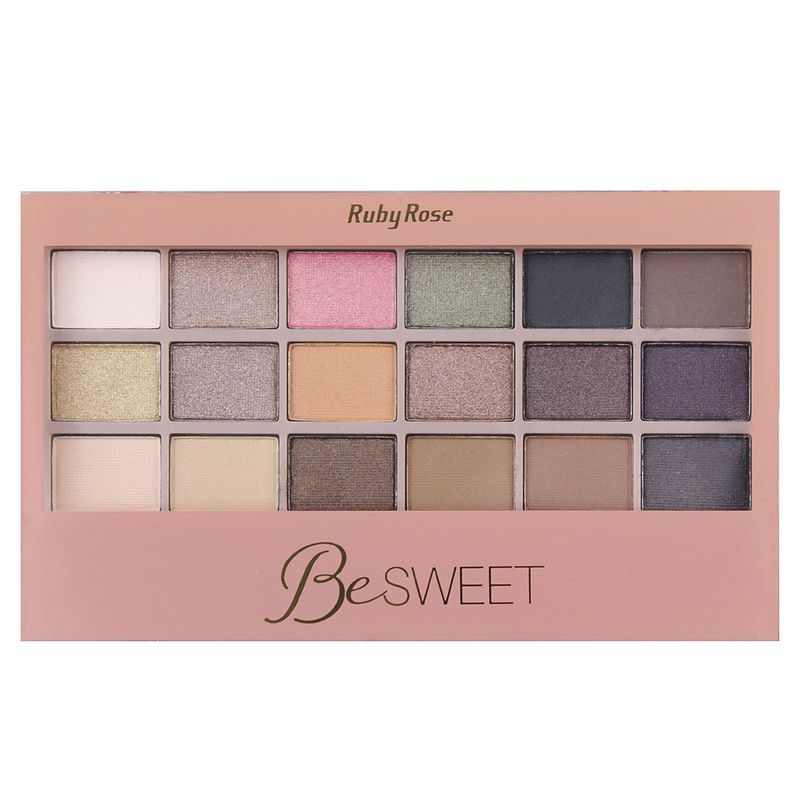 Paleta-de-Sombra-Aveludada-Ruby-Rose-Be-Sweet-18-Shades