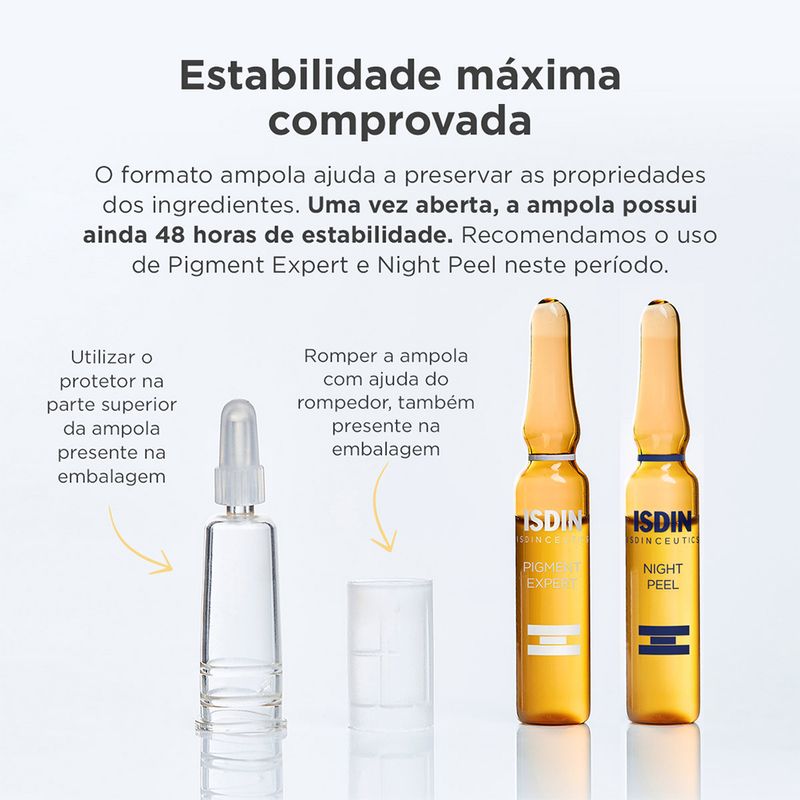 Caixa-de-Ampola-Serum-Facial-Clareador-de-Manchas-Acido-Glicolico-Isdin-20-x-2-ml