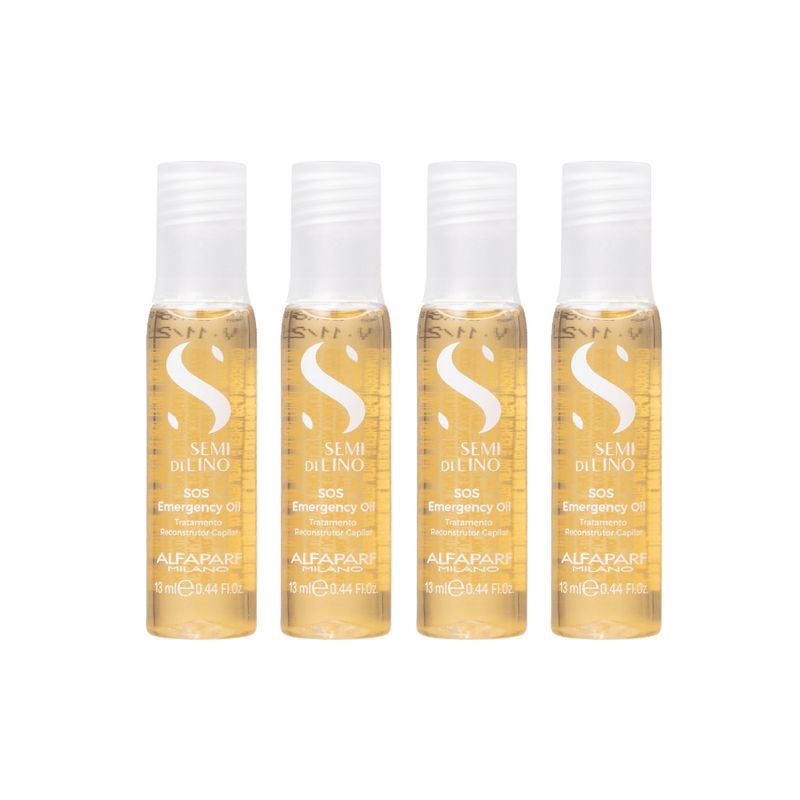 Kit-Alfaparf-Semi-Di-Lino-Illuminating-Reconstruction-Sos-Oil--Home-Care-Ampolas-13ml-cada---4-Produtos