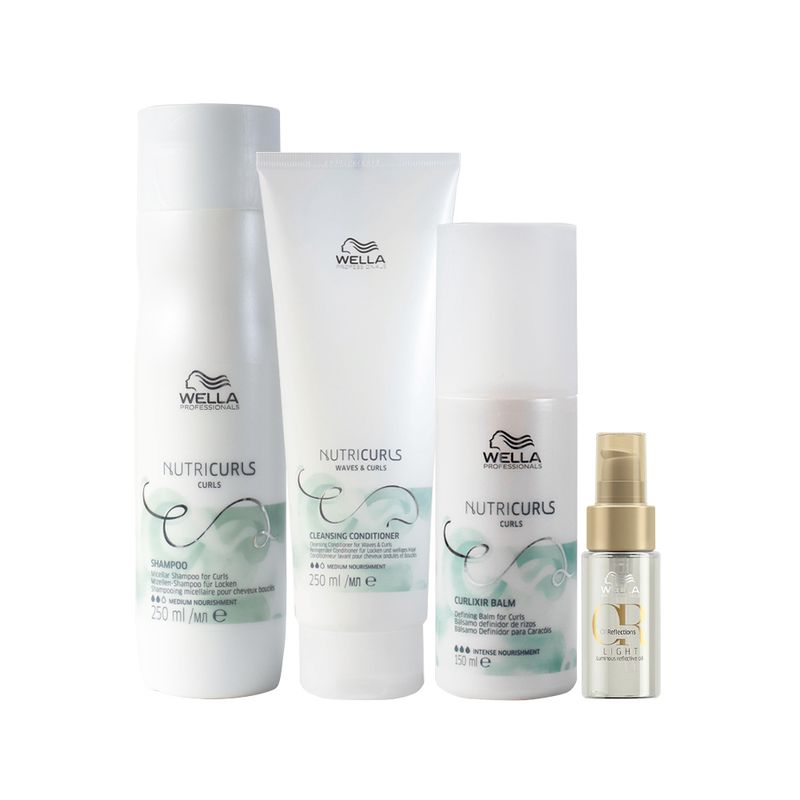 Kit-Wella-Professionals-Nutricurls---Shampoo-250-ml---Condicionador-250-ml---Leave-in-150-ml--Oleo-Ligth--30-ml