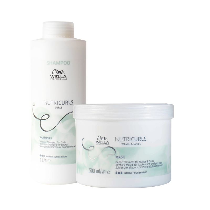 Kit-Wella-Professionals-Nutricurls---Shampoo-1000-ml---Mascara-500-ml-