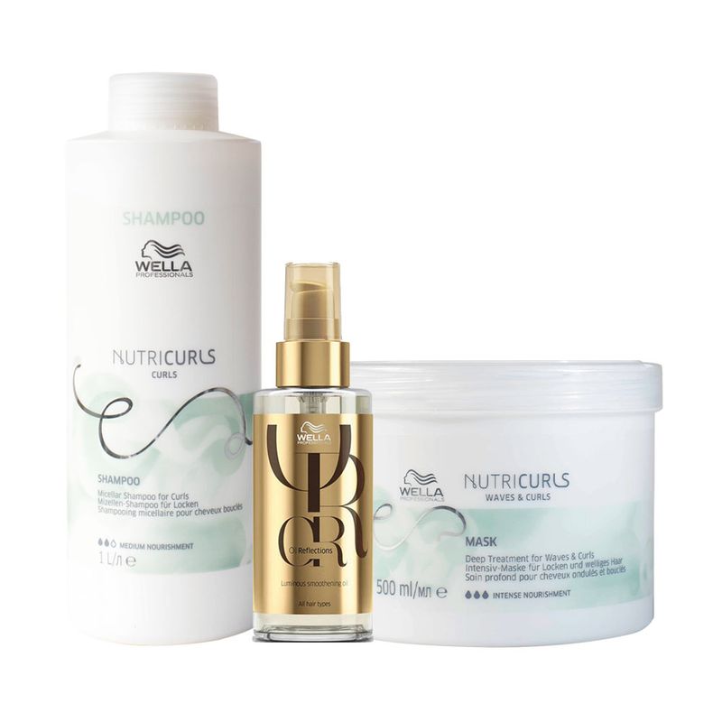 Kit-Wella-Professionals-Nutricurls---Shampoo-1000-ml---Mascara-500-ml---Oleo-100-ml-