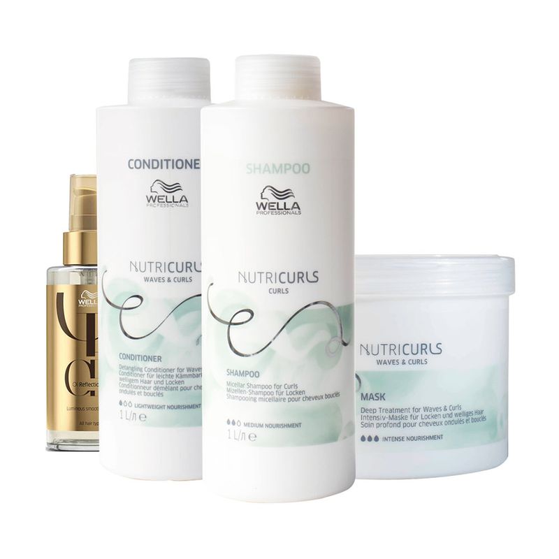 Kit-Wella-Professionals-Nutricurls---Shampoo-1000-ml---Condicionador-1000-ml---Mascara-500-ml---Oleo-100-ml-