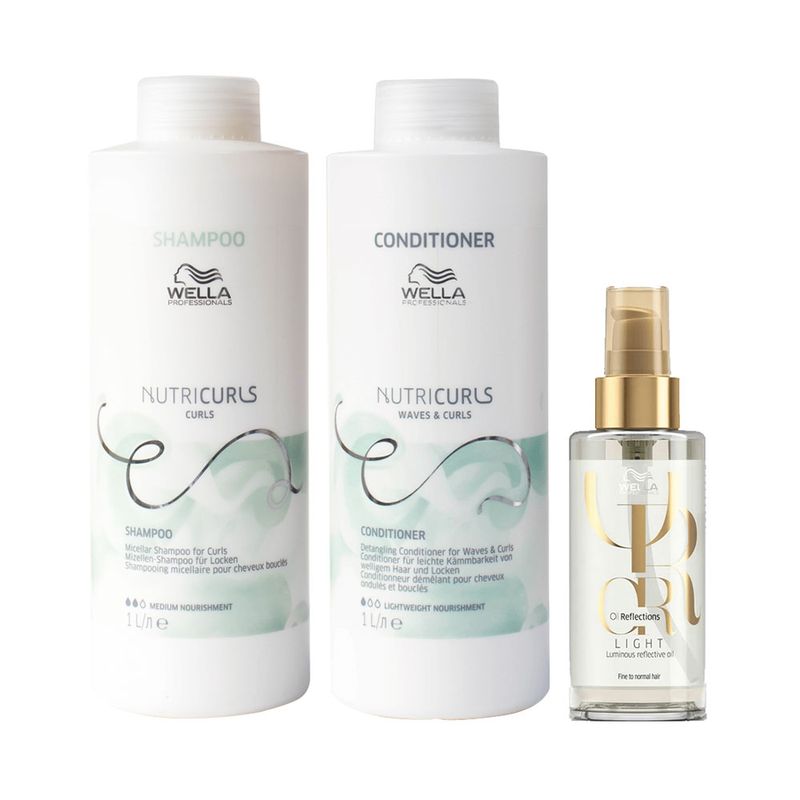Kit-Wella-Professionals-Nutricurls---Shampoo-1000-ml---Condicionador-1000-ml---Oleo-Light-100-ml-