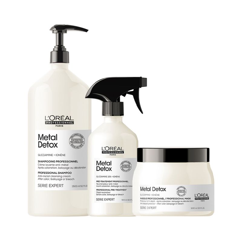 Kit-L-Oreal-Professionnel-Metal-Detox---Pre-Tratamento-500-ml---Shampoo-1500-ml---Mascara-500-g
