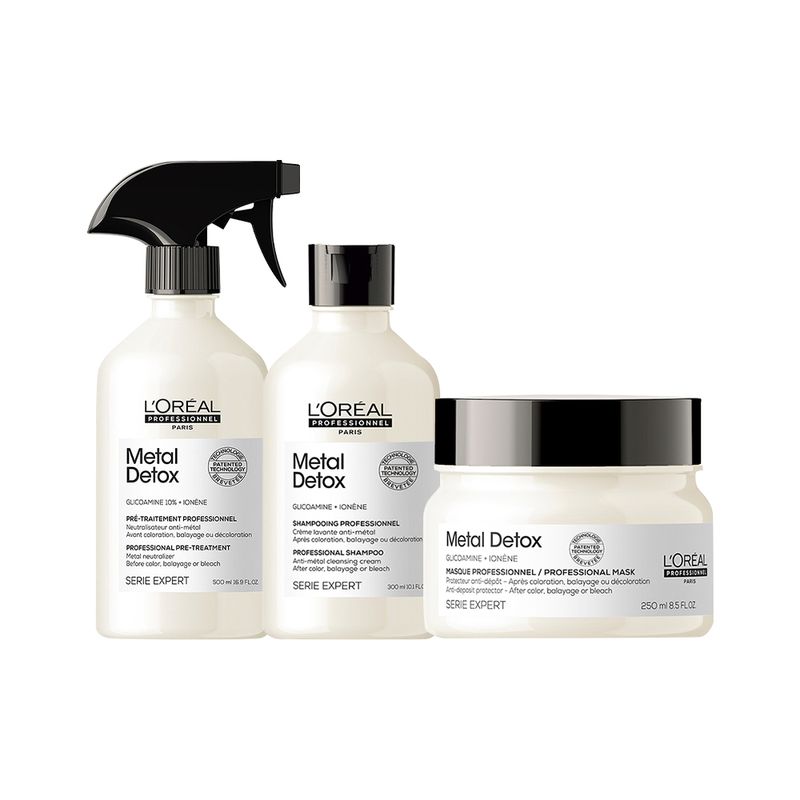 Kit-L-Oreal-Professionnel-Metal-Detox---Pre-Tratamento-500-ml---Shampoo-300-ml---Mascara-250-g