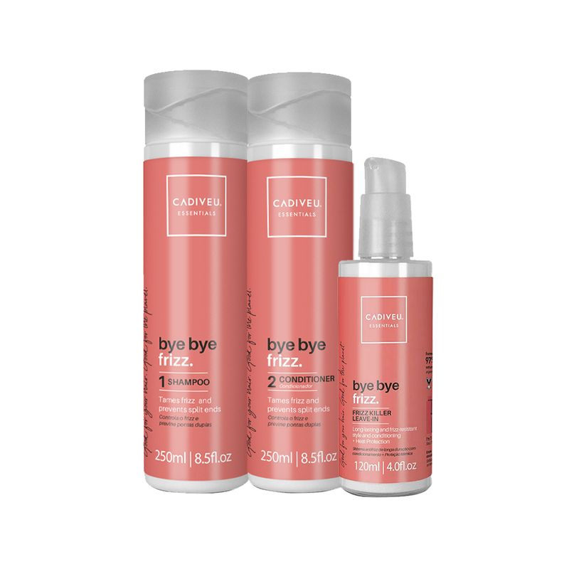 Kit-Cadiveu-Essentials-Bye-Bye-Frizz--Shampoo-250-ml---Condicionador-250-ml---Leave-in-Frizz-Kiler-120-ml
