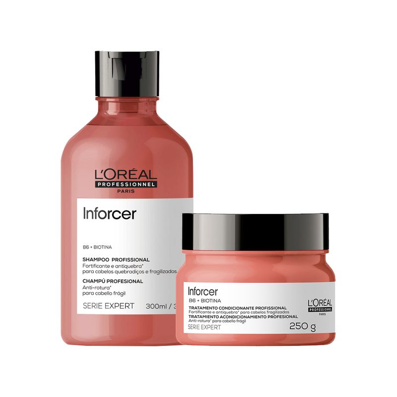 Kit-L-Oreal-Professionnel-Serie-Expert-Inforcer--Shampoo-300-ml---Mascara-250-g