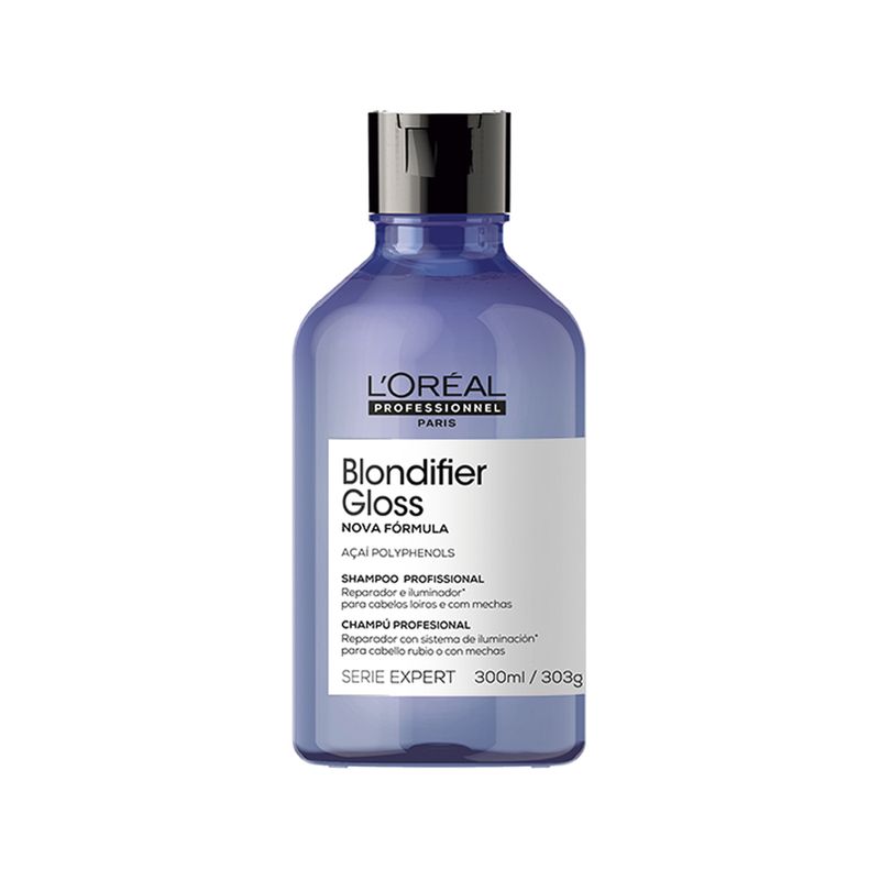 Kit-L-oreal-Professionnel-Serie-Expert-Blondifier--Shampoo-Gloss-300-ml---Mascara-250-g