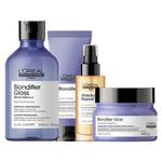 Kit-L-oreal-Professionnel-Serie-Expert-Blondifier--Shampoo-Gloss-300-ml---Condicionador-200-ml---Mascara-250-g---Serum-90-ml
