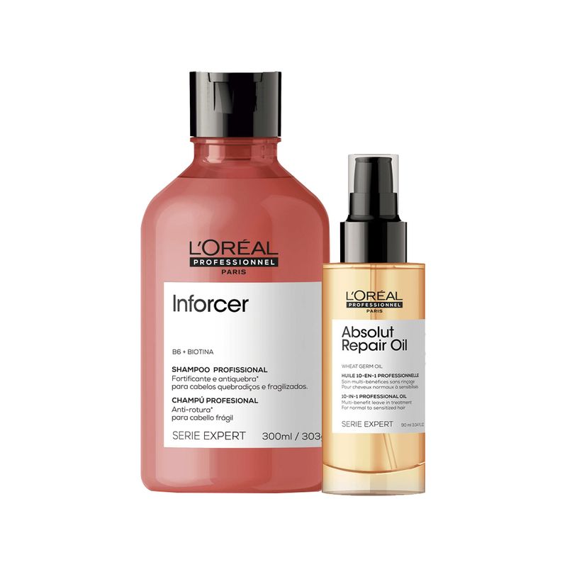 Kit-L-Oreal-Professionnel-Serie-Expert-Inforcer--Shampoo-300-ml---Serum-90-ml