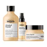 Kit-L-Oreal-Professionnel-Serie-Expert-Absolut-Repair-Gold-Quinoa---Shampoo-300-ml---Mascara-Reparacao-250-g---Serum-90-ml-