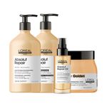 Kit-L-Oreal-Professionnel-Serie-Expert-Absolut-Repair-Gold-Quinoa---Shampoo-750-ml---Condicionador-750-ml---Mascara-Golden-500-g---Serum-90-ml-