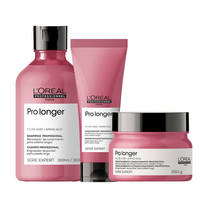 -Kit-L-Oreal-Professionnel-Serie-Expert-Pro-Longer----Shampoo-300-ml---Condicionador-200-ml---Mascara-250-g