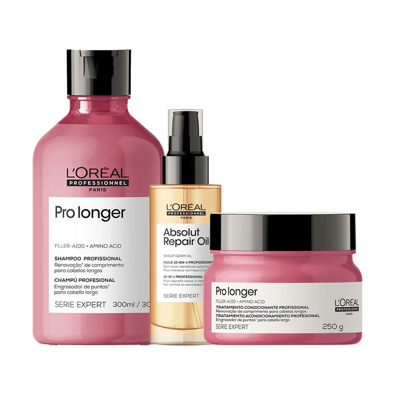 -Kit-L-Oreal-Professionnel-Serie-Expert-Pro-Longer----Shampoo-300-ml---Mascara-250-g---Serum-90-ml-