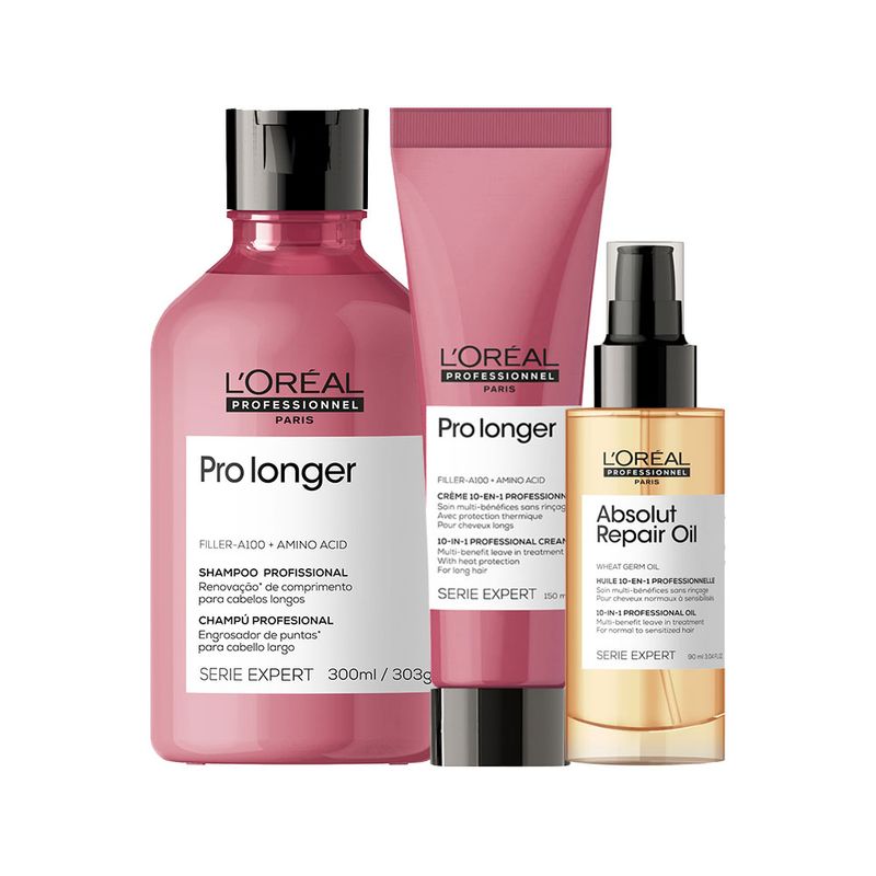 -Kit-L-Oreal-Professionnel-Serie-Expert-Pro-Longer----Shampoo-300-ml---Leave-in--150-g---Serum-90-ml-