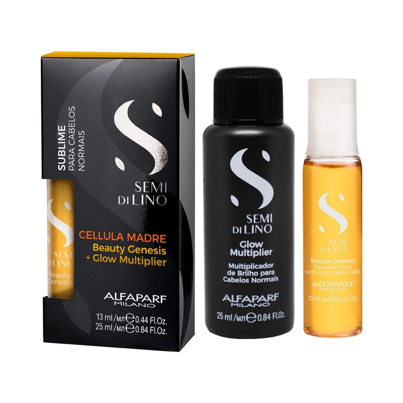 Kit-Alfaparf-Semi-Di-Lino-Sublime-Cellula-Madre-Beauty-Genesis---Glow-Multiplier---2-Produtos