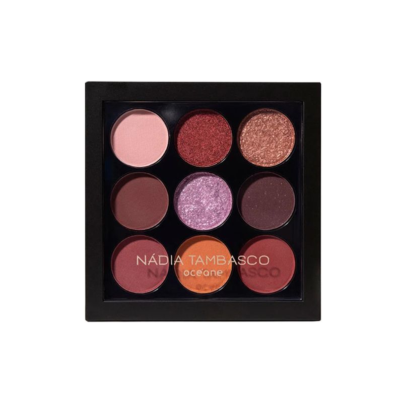 Paleta-de-Sombra-em-Po-Oceane-Nadia-Tambasco-To-Go-Fire-9-Shades-72-g
