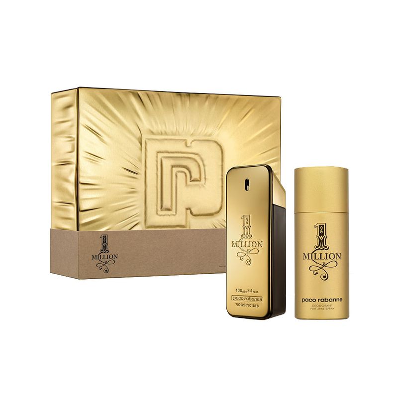 Kit-Perfume-Paco-Rabanne-1-Million-Masculino-Eau-de-Toilette-100-ml---Desodorante-150-ml