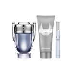 Kit-Perfume-Paco-Rabanne-Invictus-Masculino-Eau-de-Toilette-100-ml---Gel-de-Banho-10-ml---Miniatura-10-ml-
