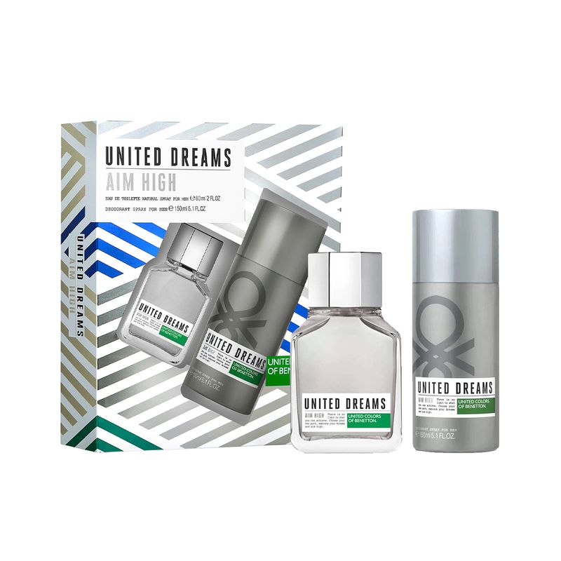 Kit-Perfume-Benetton-United-Dreams-Aim-High-Masculino-Eau-de-Toilette-100-ml---Desodorante-150-ml