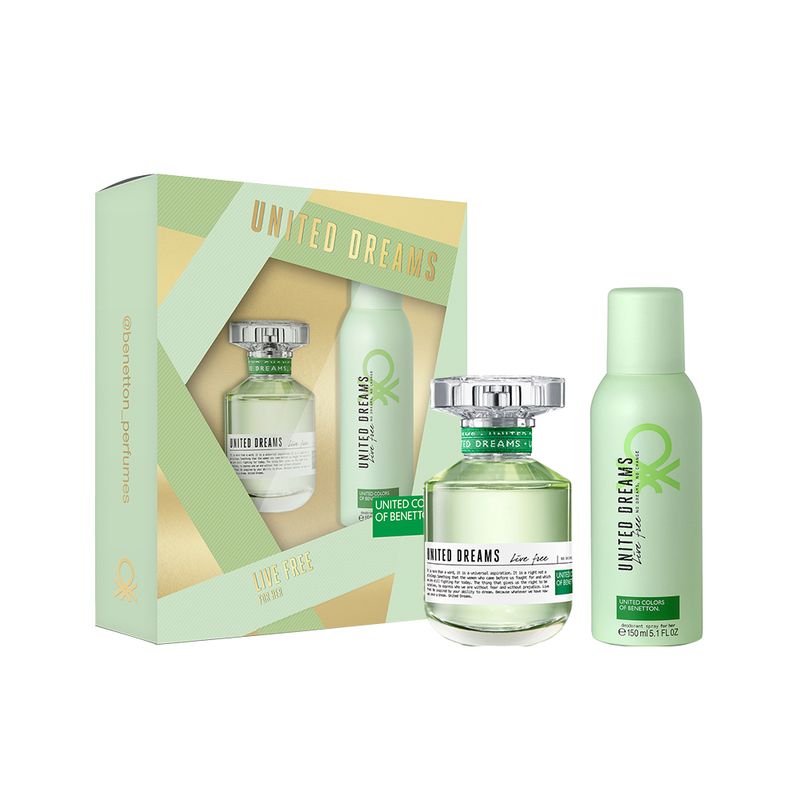 Kit-Perfume-Benetton-United-Dreams-Live-Free-Feminino-Eau-de-Toilette-80-ml---Desodorante-150-ml
