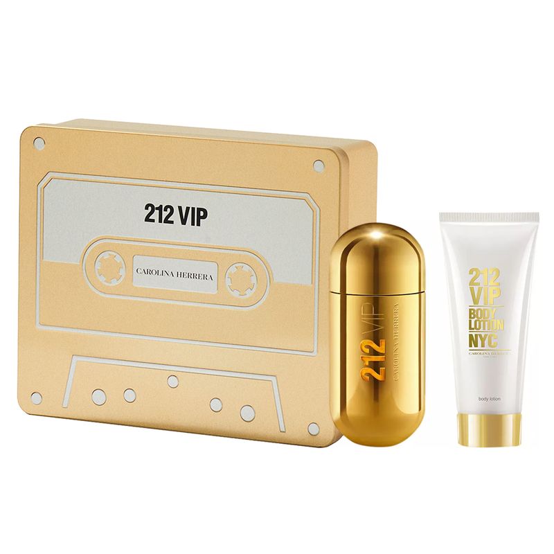 Kit-Perfume-Carolina-Herrera-212-Vip-Feminino-Eau-de-Parfum-80-ml---Locao-Corporal-100-ml-