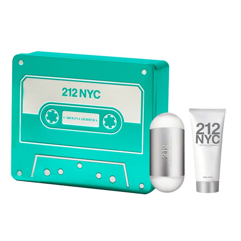 Kit-Perfume-Carolina-Herrera-212-Feminino-Eau-de-Toilette-100-ml---Locao-Corporal-75-ml