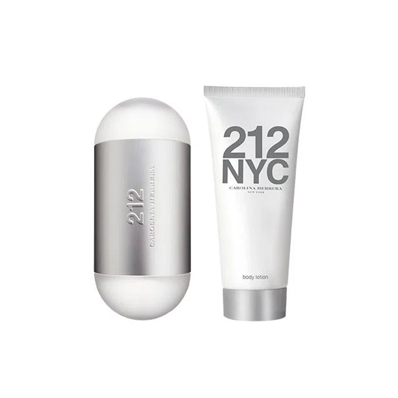 Kit-Perfume-Carolina-Herrera-212-Feminino-Eau-de-Toilette-100-ml---Locao-Corporal-75-ml