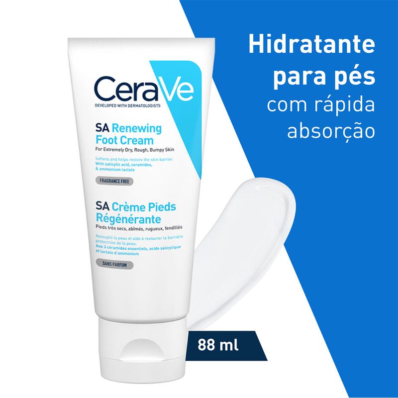 Creme-para-os-Pes-Hidratante-CeraVe-SA-Renewing-88-ml