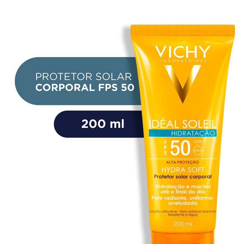 Protetor-Solar-Corporal-Vichy-Ideal-Soleil-Hydrasoft-FPS-50-200-ml