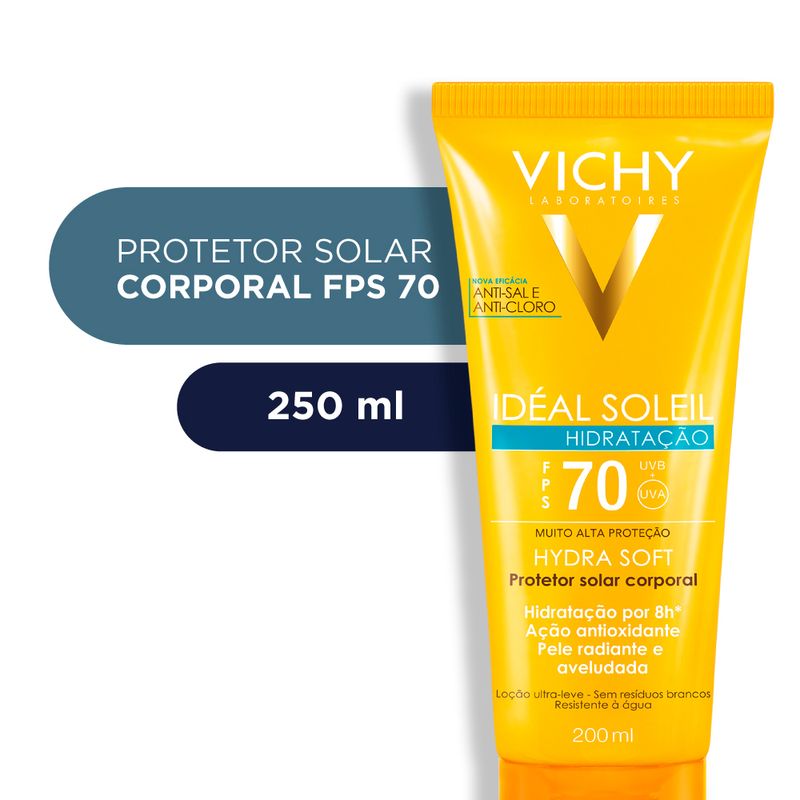 Protetor-Solar-Corporal-Vichy-Ideal-Soleil-Hydrasoft-FPS-70-200-ml