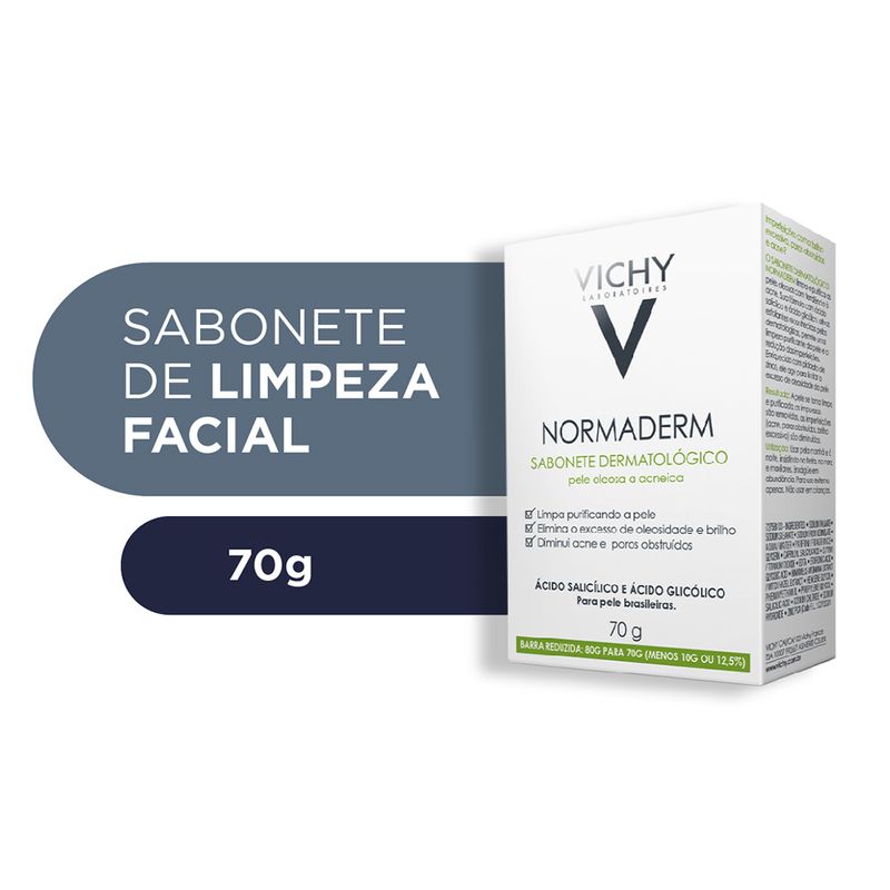Sabonete-em-Barra-para-Limpeza-Profunda-Facial-Vichy-Normaderm-70-g