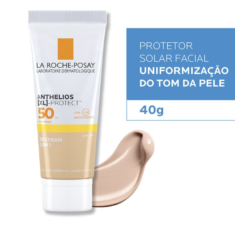 BB-Cream-Facial-Cremoso-5-em-1-La-Roche-Posay-Anthelios-XL-Protect-com-Cor-40-g