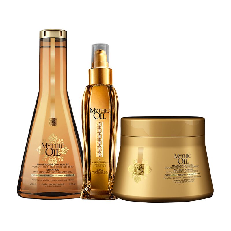 Kit-L-Oreal-Professionnel-Mythic-Oil-Fine-Hair---Shampoo-250-ml---Mascara-200-ml---Serum-100-ml
