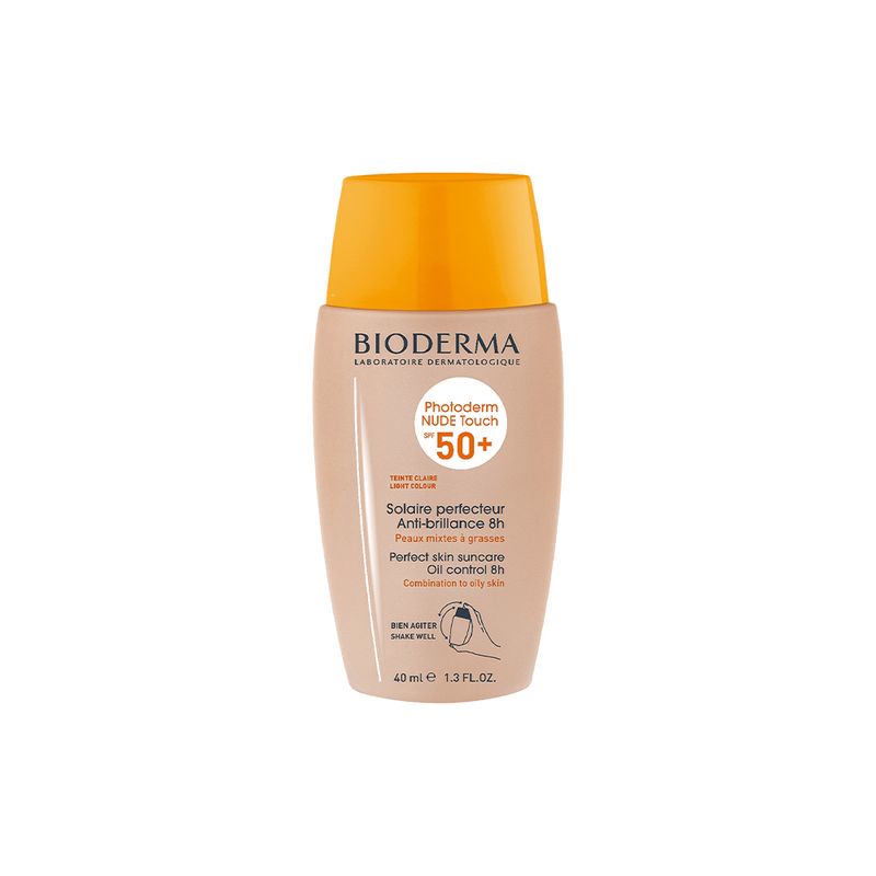 Kit-Protetor-Solar-Bioderma-Photoderm-Nude-Touch-FPS-50--Claro-40-ml---Spray-FPS-30-400-ml