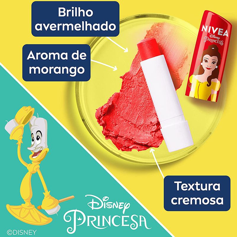 Nivea-Cuidado-Labial-Hidra-Morango-Shine-Disney-Bela-48g