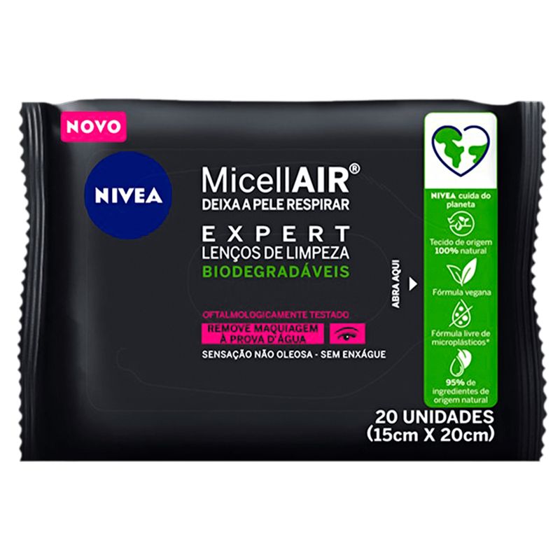 Lenco-Demaquilante-Nivea-Micellair-Expert-20-Unidades