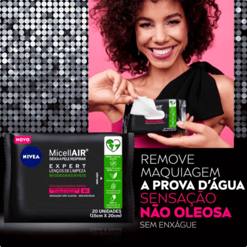 Lenco-Demaquilante-Nivea-Micellair-Expert-20-Unidades